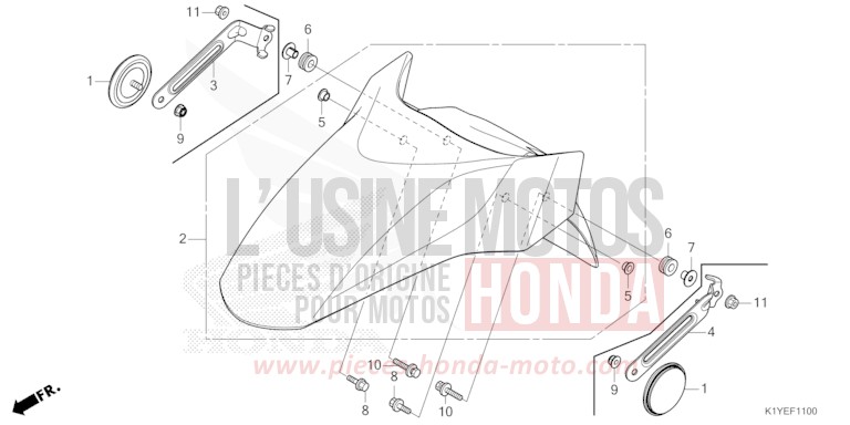 KOTFLUEGEL, VORNE von PCX 125 PEARL SNOWFLAKE WHITE (NHD01) von 2025